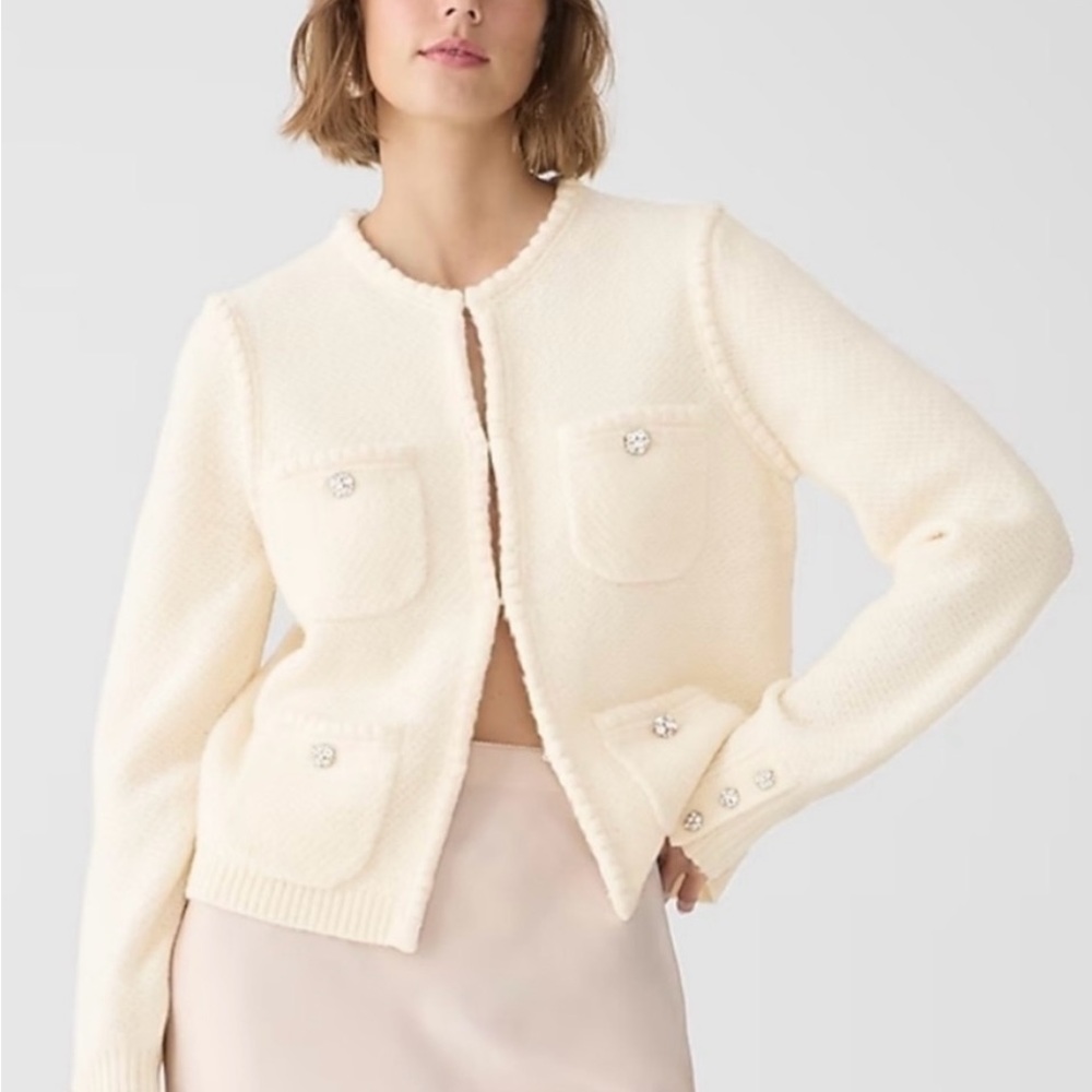 J. Crew Cream Odette Lady Sweater Blazer XS, NWT